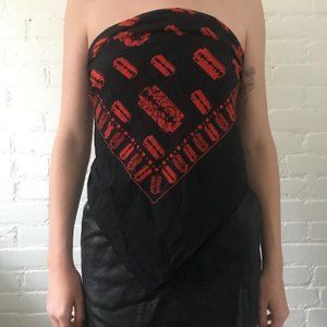 Alexander McQueen Black/Red Razor Blade Scarf